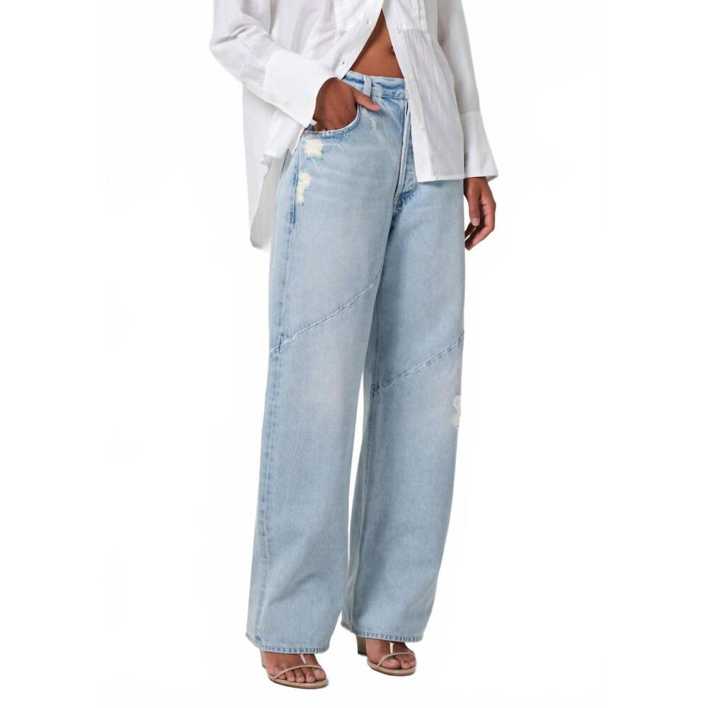 NEW CITIZENS OF HUMANITY ayla swirl baggy cuffed jeans in hallstatt - Picture 3 of 6